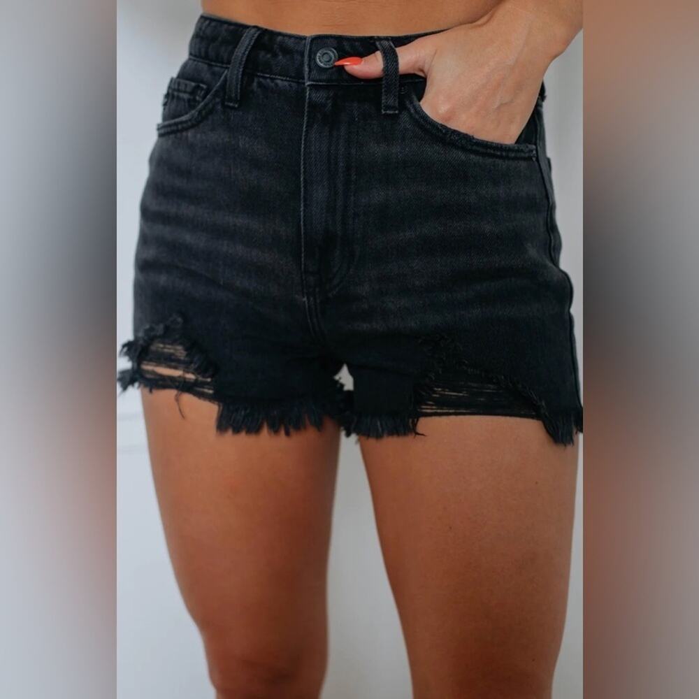 Kancan | Black NWT Distressed Shorts Size 9
